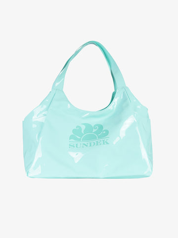SUNDEK borse a mano donna chel bag poliuretano azzurro