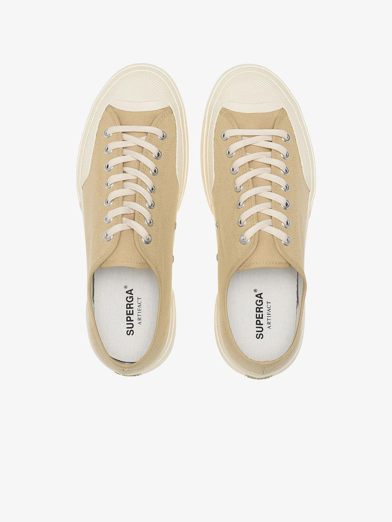 SUPERGA sneakers uomo 2432 works low cut cotone beige