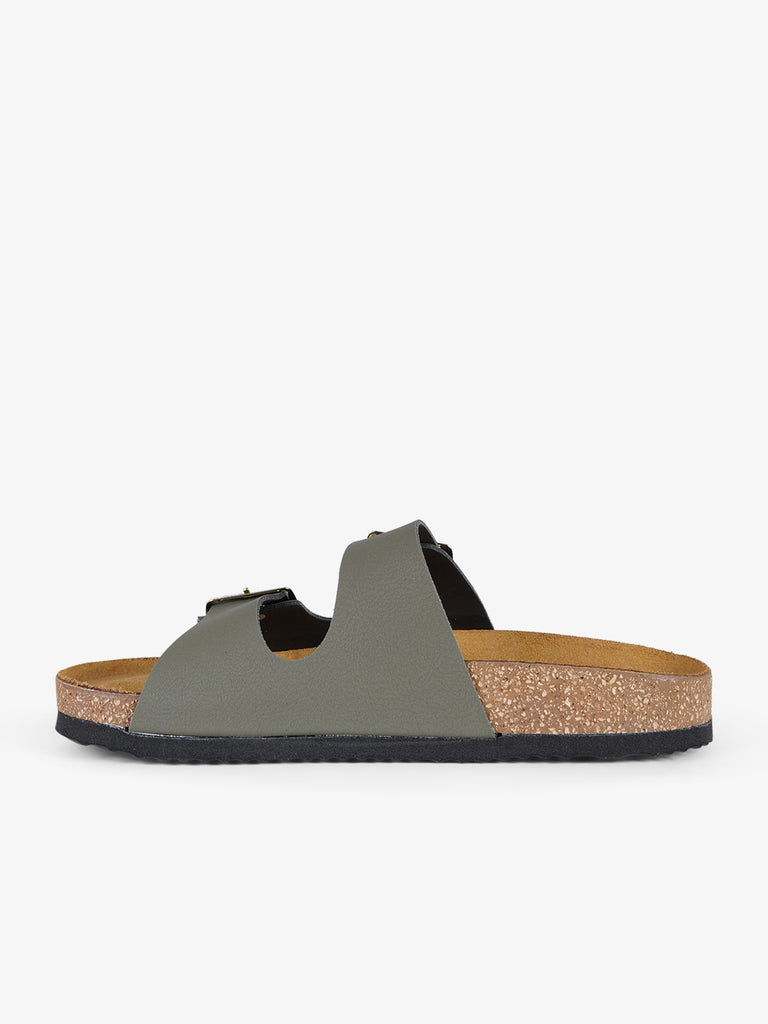 SUPERGA ciabatte punta a mandorla donna sintetico verde