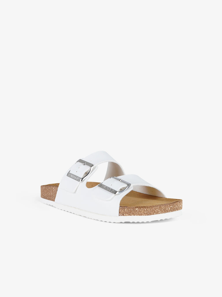 SUPERGA ciabatte punta a mandorla donna bianco