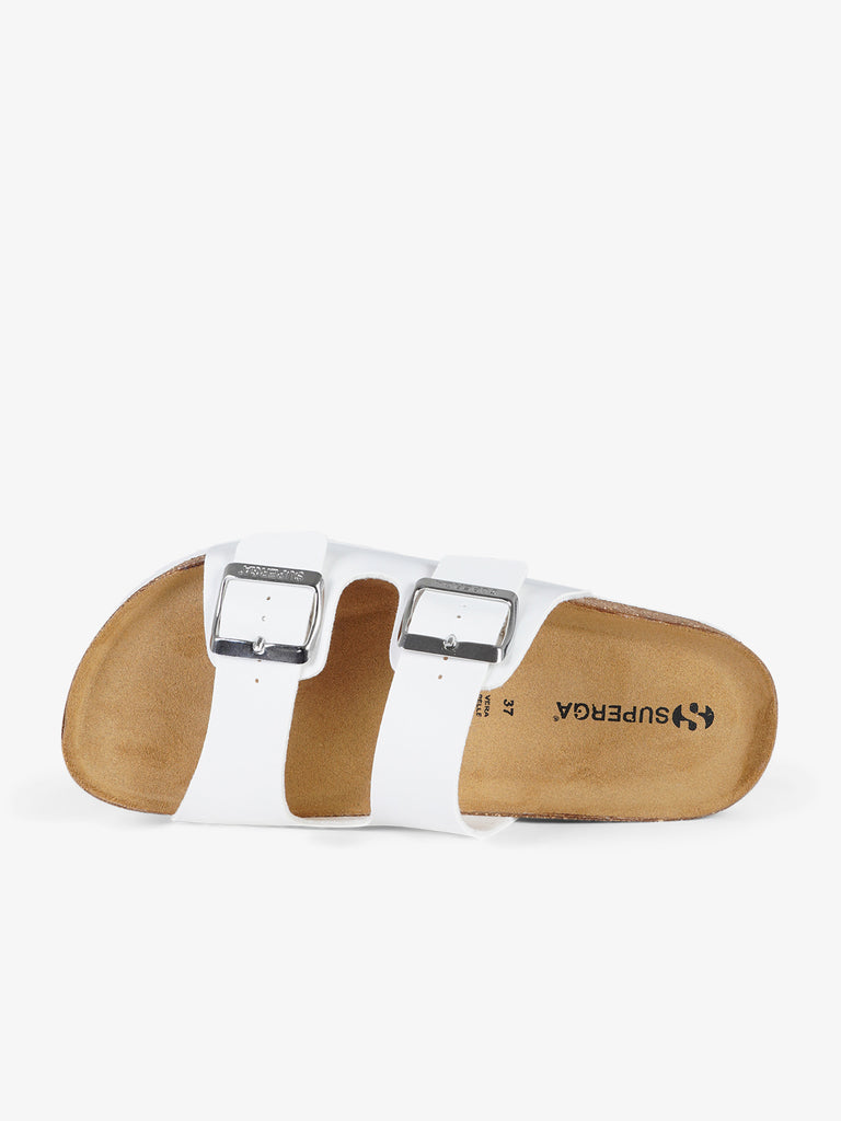 SUPERGA ciabatte punta a mandorla donna bianco