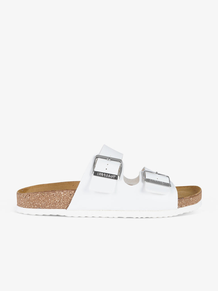SUPERGA ciabatte punta a mandorla donna bianco