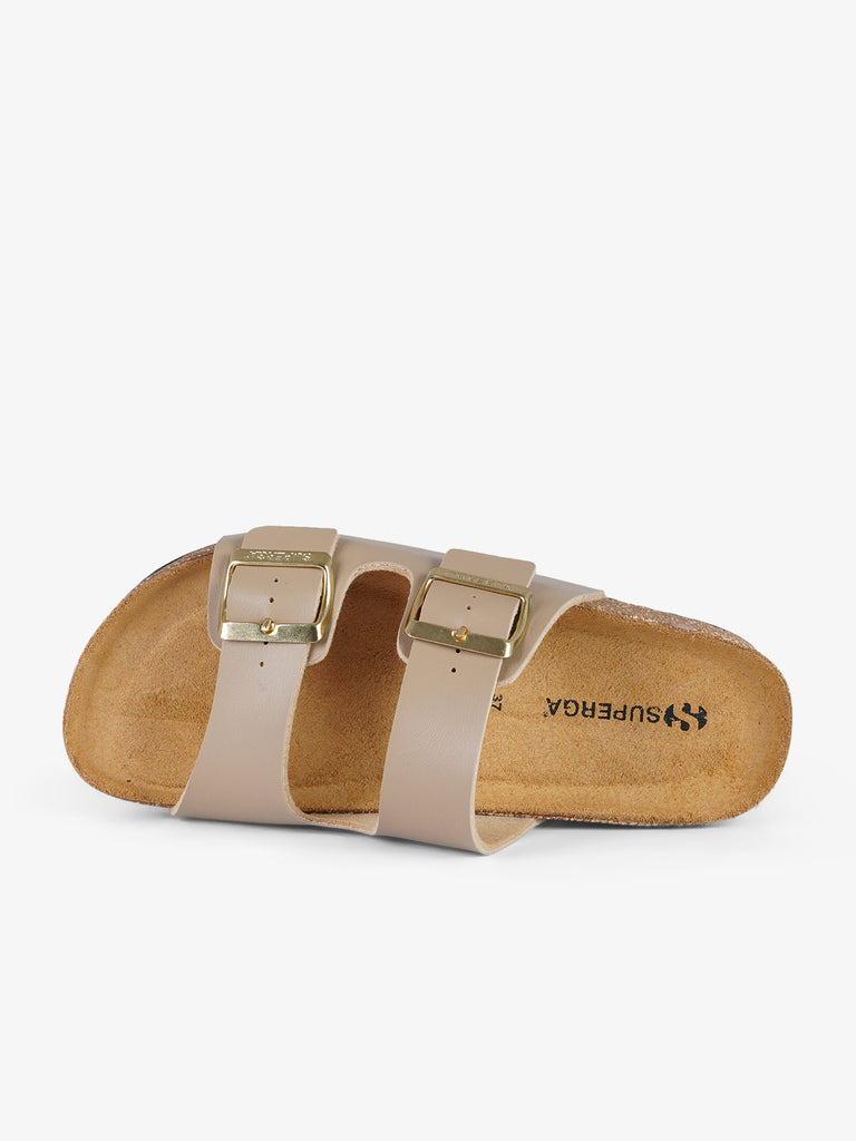 SUPERGA ciabatte con applicazioni donna marrone