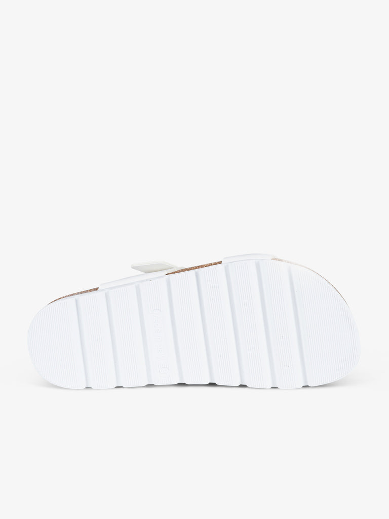 SUPERGA ciabatte punta a mandorla donna sintetico bianco