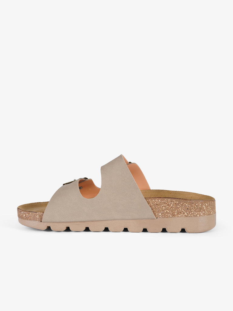 SUPERGA ciabatte donna punta a mandorla sintetico marrone