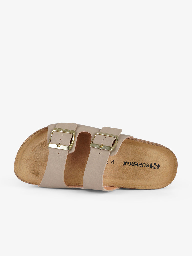 SUPERGA ciabatte donna punta a mandorla sintetico marrone