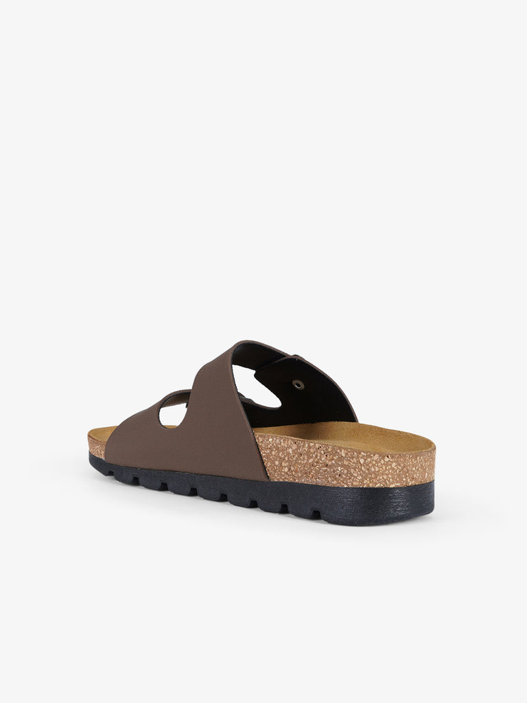 SUPERGA ciabatte donna punta a mandorla marrone