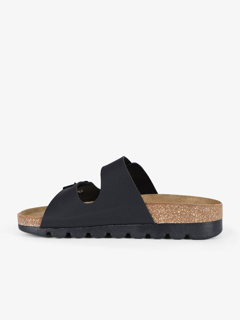 SUPERGA ciabatte donna punta a mandorla sintetico nero