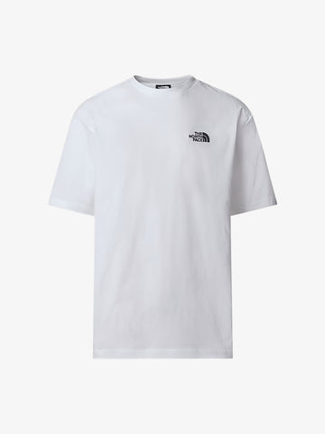 THE NORTH FACE t-shirt oversize simple dome uomo bianco cotone