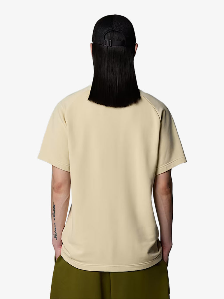 THE NORTH FACE t-shirt terry relaxed uomo beige cotone