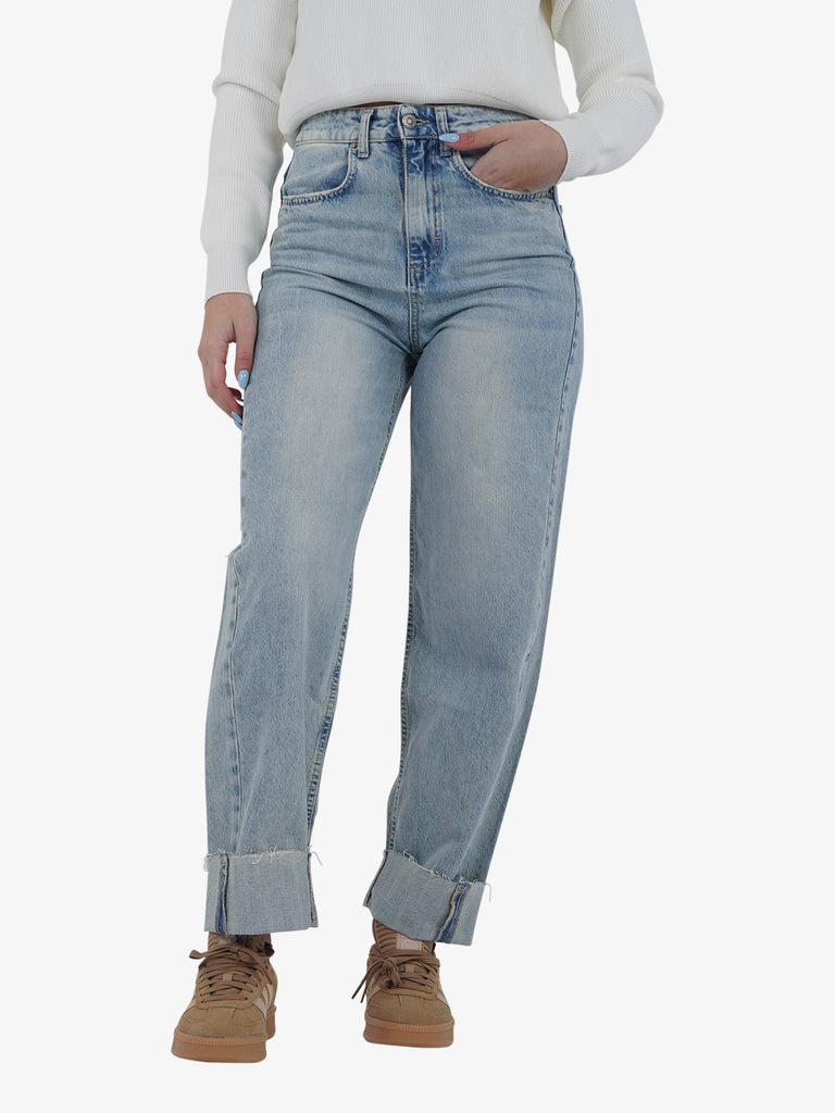 VICOLO Jeans Donna Denim Cotone con zip