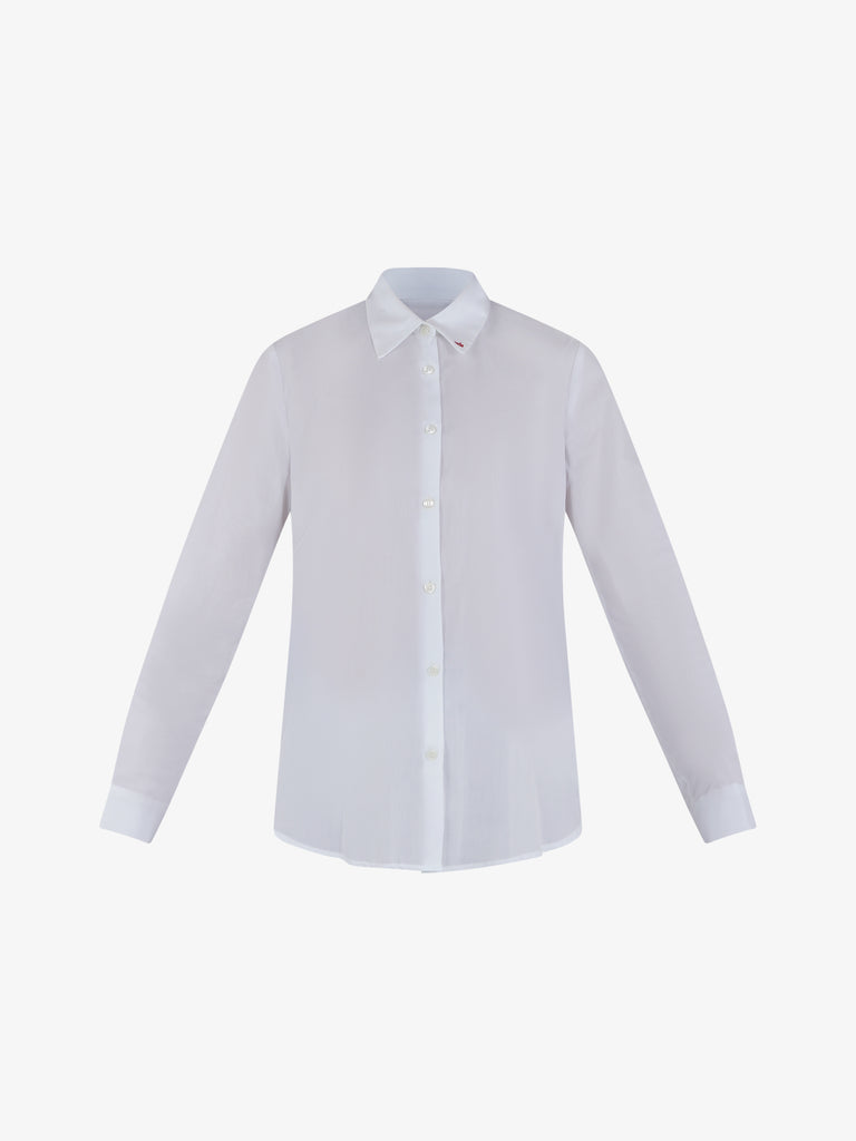 VICOLO Camicia Donna Bianco Cotone con bottone