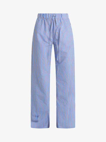 VICOLO pantalone palazzo a righe donna azzurro