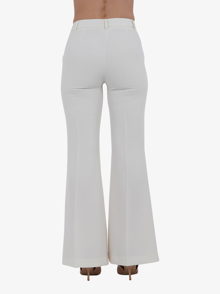 VICOLO Pantalone Donna Panna con bottone