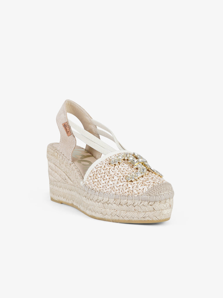 VIDORRETA Espadrillas 18436 Donna Rafia Panna