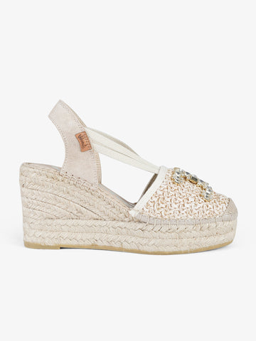 VIDORRETA Espadrillas 18436 Donna Rafia Panna