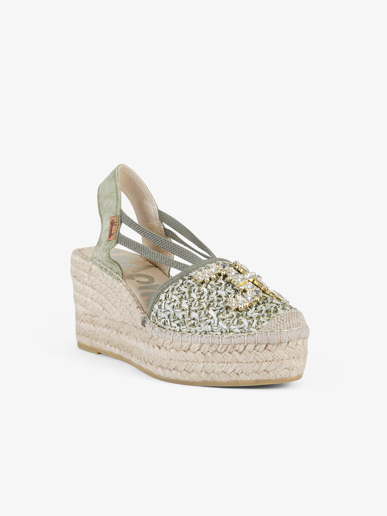 VIDORRETA Espadrillas 18436 Donna Rafia Verde