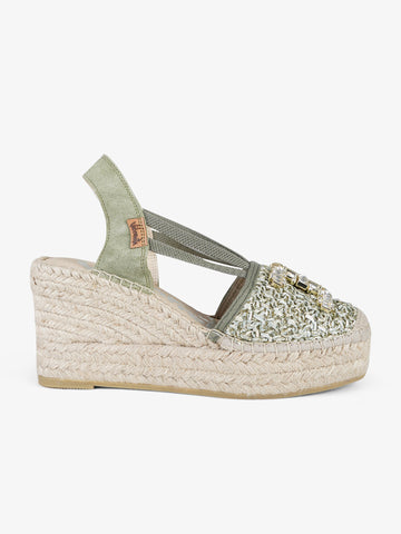 VIDORRETA Espadrillas 18436 Donna Rafia Verde