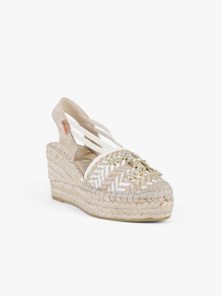 VIDORRETA Espadrillas 18436 Donna Rafia Panna