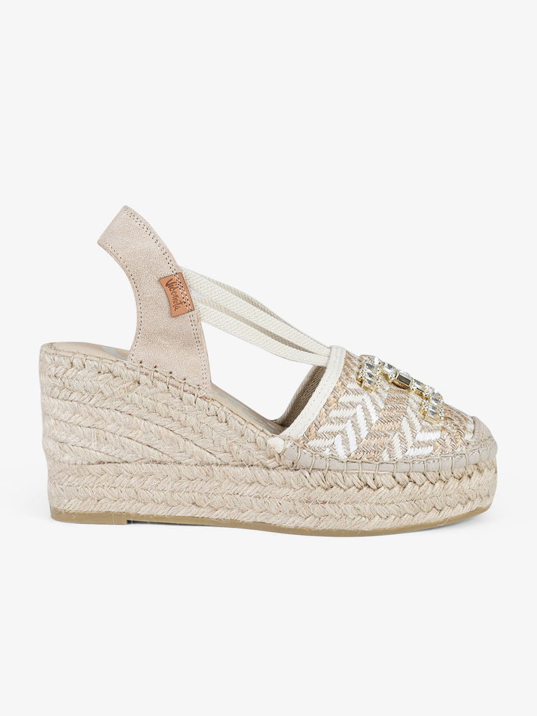 VIDORRETA Espadrillas 18436 Donna Rafia Panna