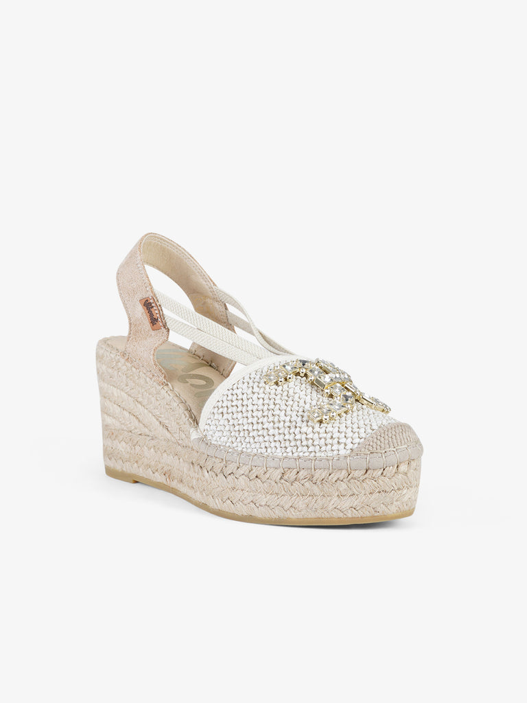 VIDORRETA Espadrillas 18436 Donna Rafia Panna