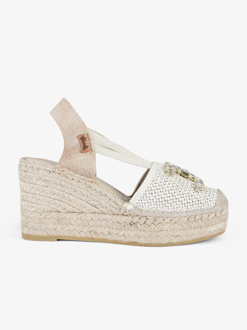 VIDORRETA Espadrillas 18436 Donna Rafia Panna