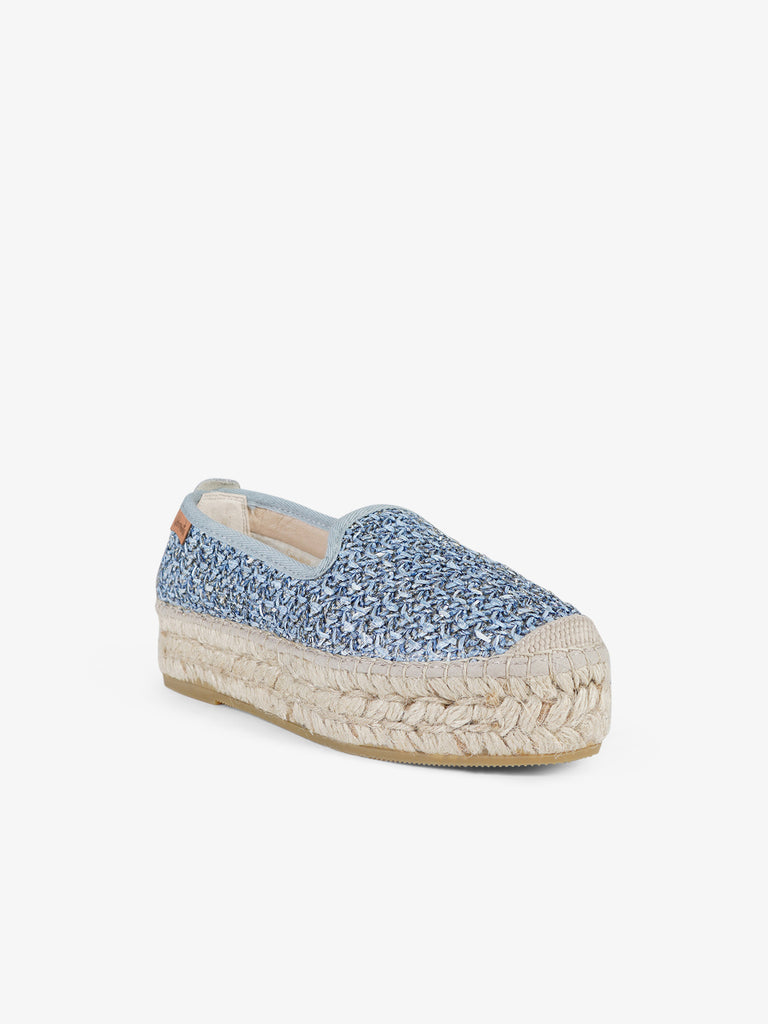 VIDORRETA Espadrillas 74000 Donna Rafia Azzurro