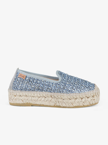 VIDORRETA Espadrillas 74000 Donna Rafia Azzurro