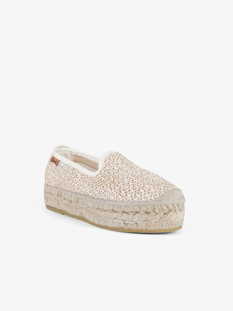 VIDORRETA Espadrillas 74000 Donna Rafia Panna