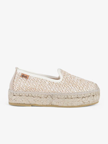 VIDORRETA Espadrillas 74000 Donna Rafia Panna