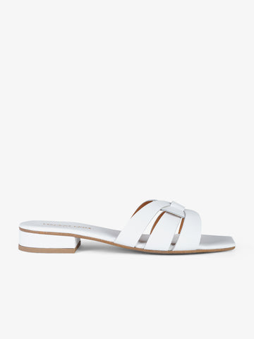 VINCENT VEGA sandali bassi donna pq20-11 pelle bianco