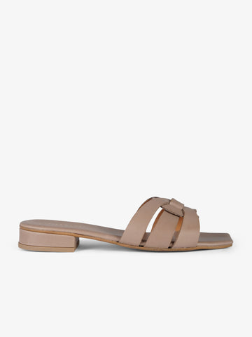 VINCENT VEGA sandali bassi donna pq20-11 pelle beige