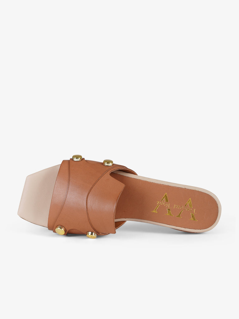 VINCENT VEGA sandali bassi donna ptq20-vidar pelle marrone