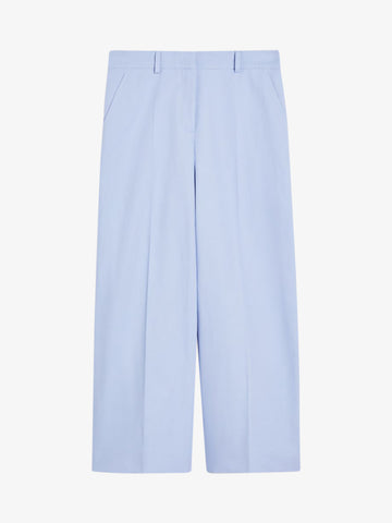 WEEKEND MAXMARA pantalone in tela donna azzurro cotone