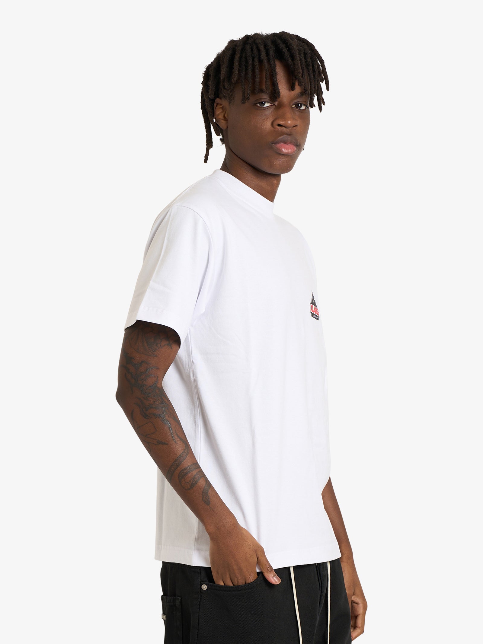 XLARGE backside og s/s men's white cotton t-shirt