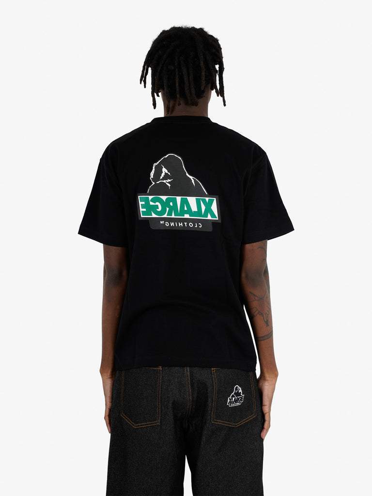 XLARGE t-shirt collo tondo backside uomo nero cotone