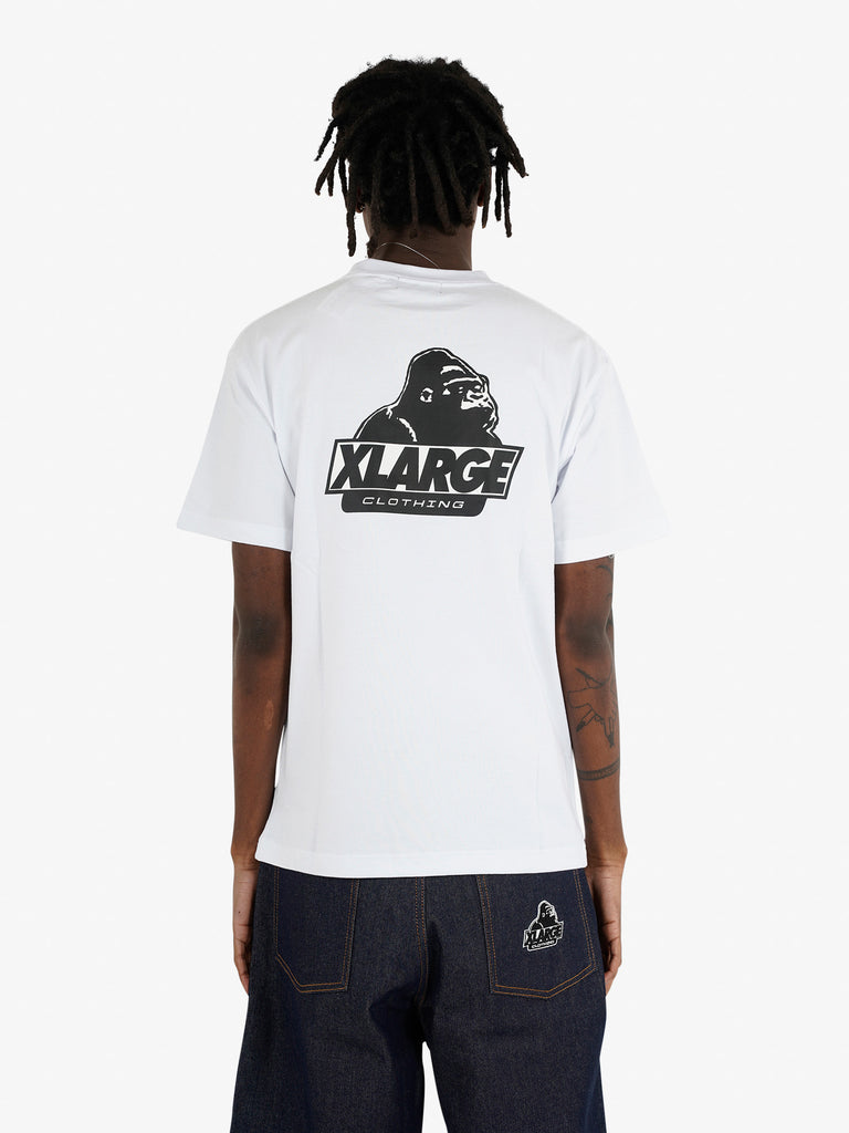 XLARGE t-shirt collo tondo old muomo bianco cotone