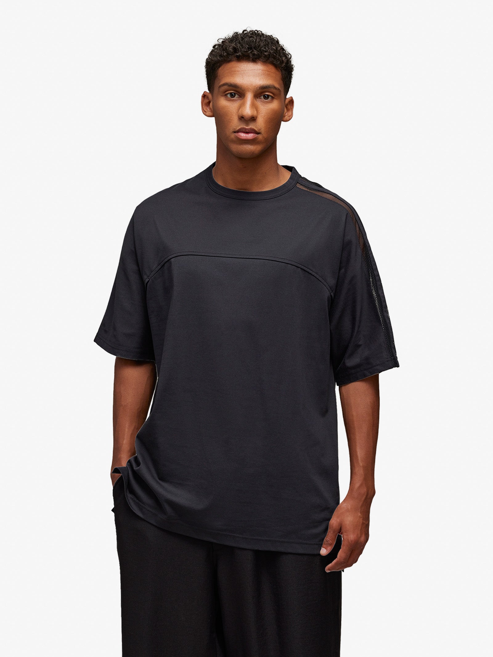 Tシャツ・カットソー Y 3 Men Sweater JL8312 Black Y-3 M MESH 3 SS TEE T-shirt JL8312 Men's Black | Faraone.