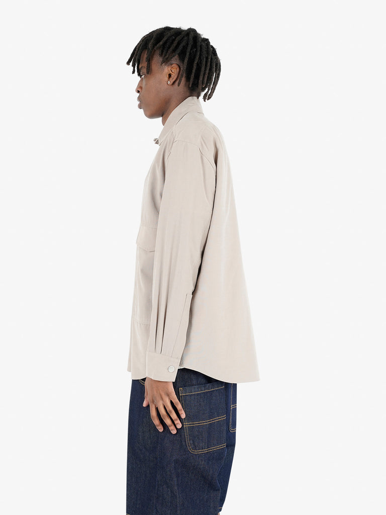 YES LONDON camicie a zip uomo beige rayon