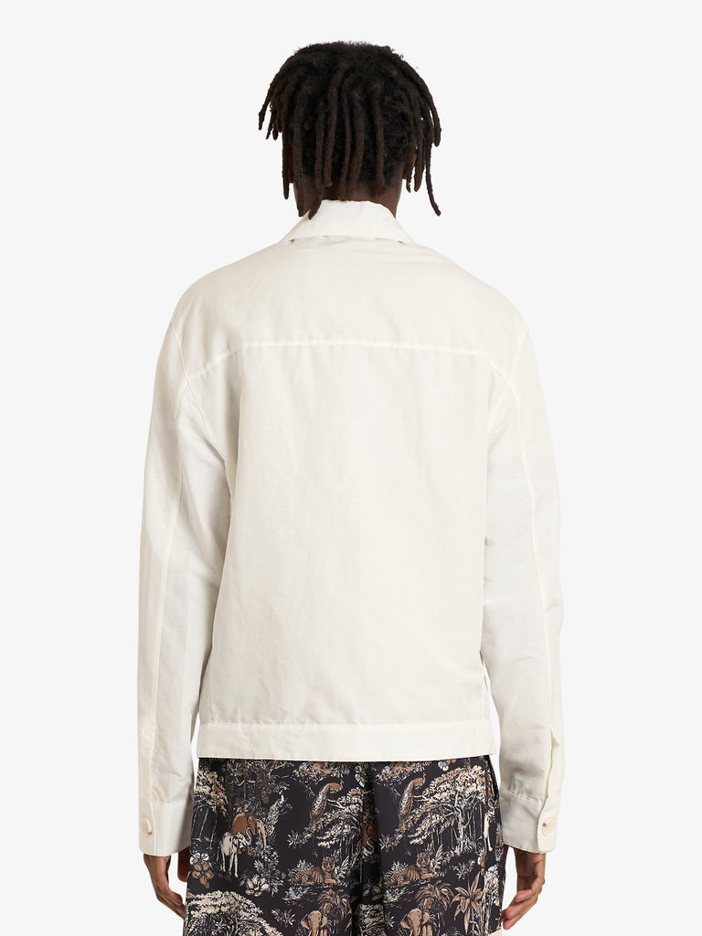 YES LONDON giubbotto con doppio taschino uomo bianco lino