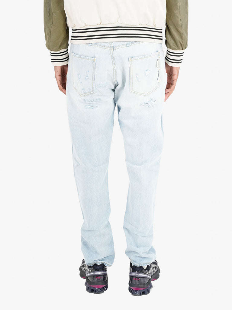 YES LONDON jeans con passanti uomo denim cotone