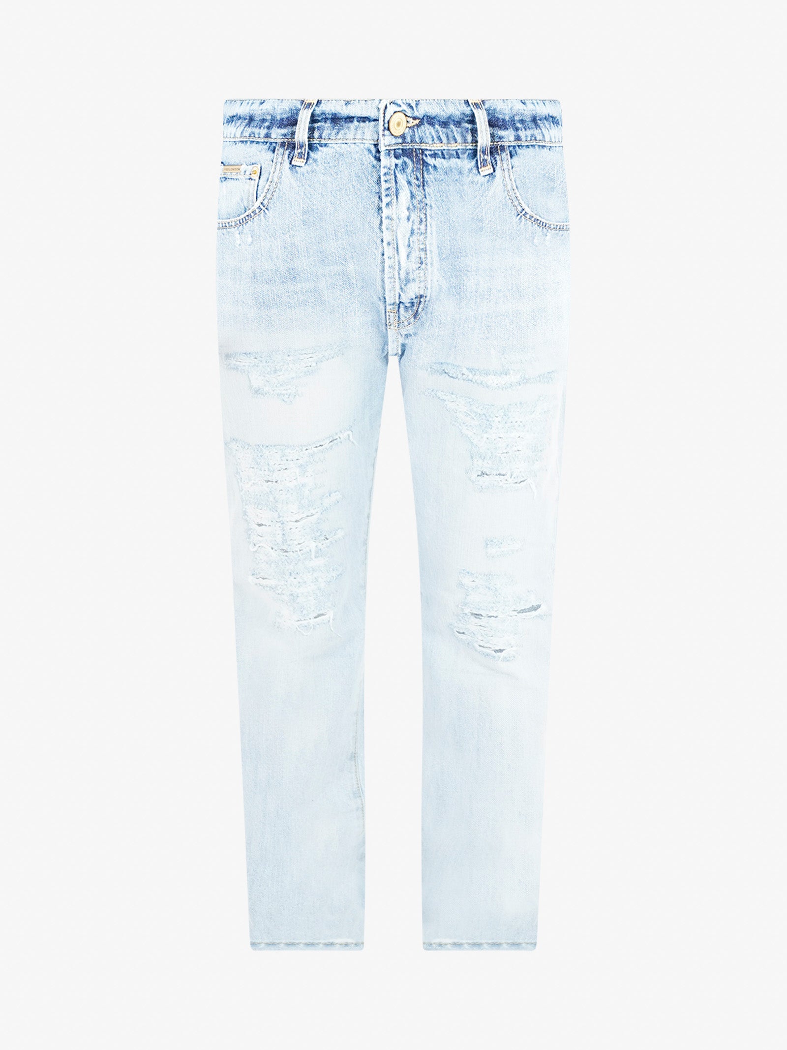 YES LONDON jeans con passanti uomo denim cotone