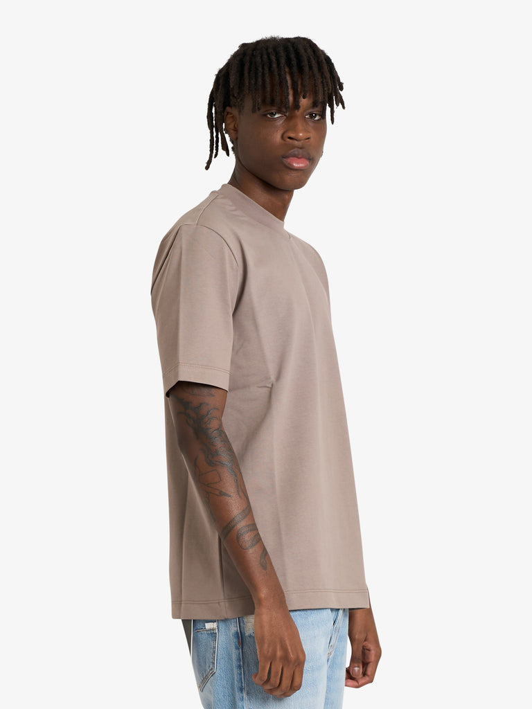 YES LONDON t-shirt regolare uomo marrone cotone