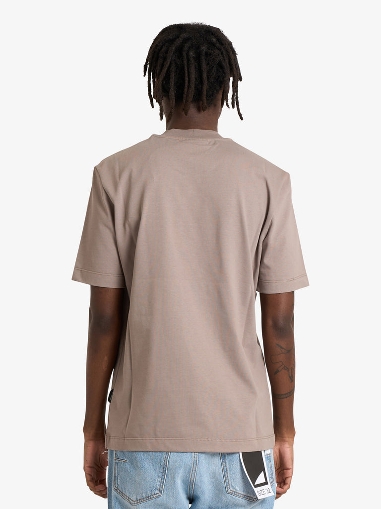 YES LONDON t-shirt regolare uomo marrone cotone