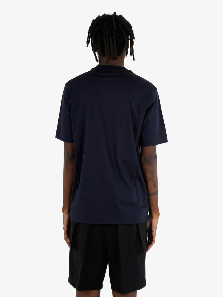 YES LONDON t-shirt collo tondo uomo blu cotone