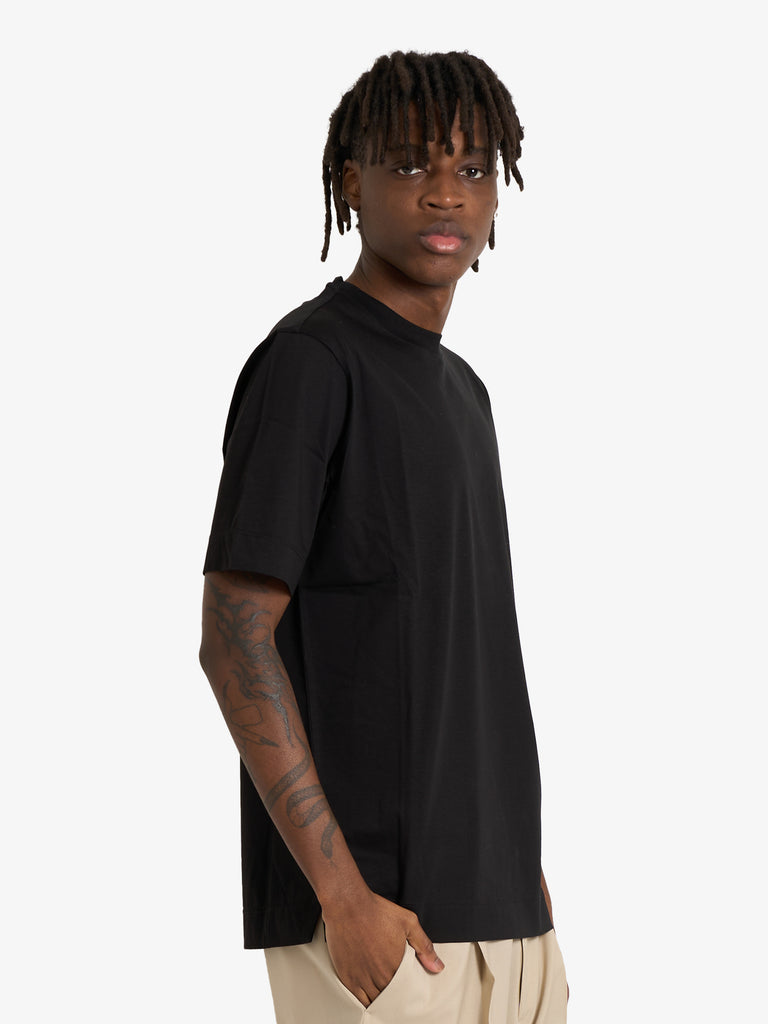 YES LONDON t-shirt collo tondo uomo nero cotone