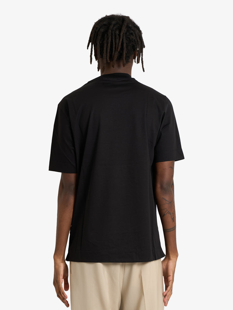 YES LONDON t-shirt collo tondo uomo nero cotone