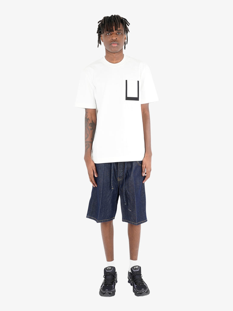 YES LONDON t-shirt taschino singolo uomo bianco cotone