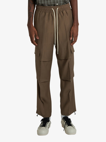 YES LONDON pantaloni vita normale uomo beige rayon