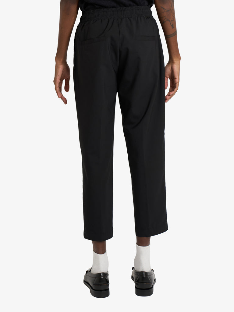 YES LONDON pantalone con elastico uomo nero lana